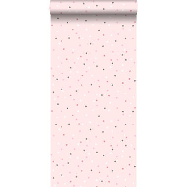 ESTAhome papier peint - à motif de petits points - rose et gris chaud product