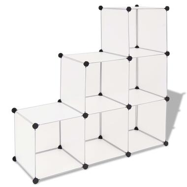 vidaXL Organisateur de rangement cube avec 6 compartiments Blanc product