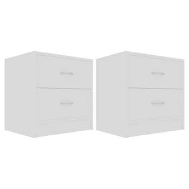 vidaXL Tables de chevet 2 pcs Blanc 40x30x40 cm Bois d'ingénierie product