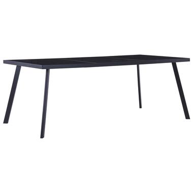 vidaXL Table à manger Noir 200x100x75 cm Verre trempé product