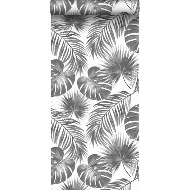 ESTAhome papier peint - feuilles tropicales - noir et blanc product