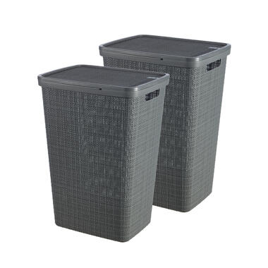 Curver Jute Coffre á Linge 58L - lot de 2 - Gris Foncé product