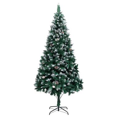 vidaXL Sapin de Noël avec pommes de pin et neige blanche 240 cm product