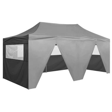 VIDAXL Tente de réception pliable avec 4 parois 3x6 m Acier Anthracite product