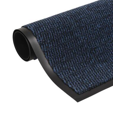 vidaXL Droogloopmat rechthoekig getuft 40x60 cm blauw product