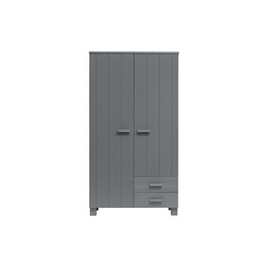 Armoire - Pin - Anthracite - 202x111x55 - WOOOD - Dennis product