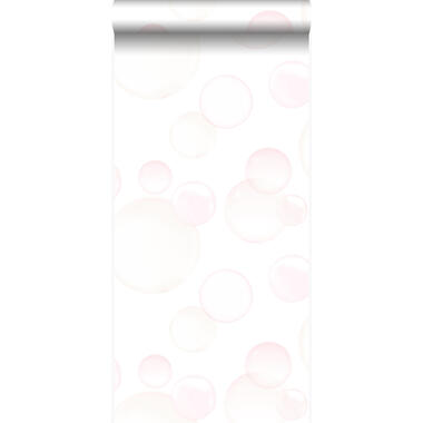 Origin behang - bellenblaas - wit, roze - 53 cm x 10,05 m product