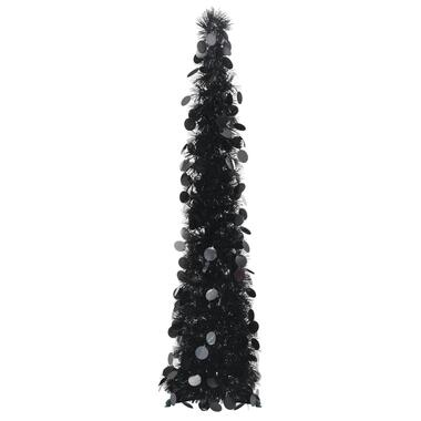 vidaXL Sapin de Noël artificiel escamotable noir 120 cm PET product