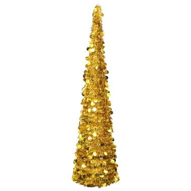 vidaXL Sapin de Noël artificiel escamotable doré 180 cm PET product