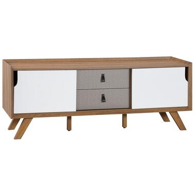 Meuble TV Blanc Bois clair Marron ACTON product