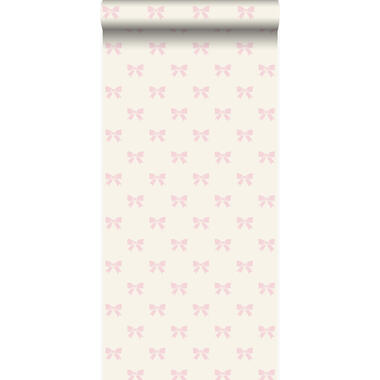 Origin papier peint - petits noeuds ruban - blanc et rose clair product