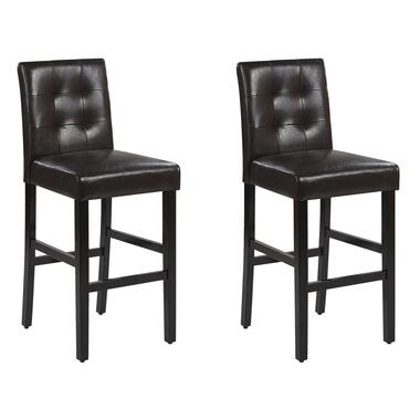 Lot de 2 chaises de bar en cuir PU marron MADISON product