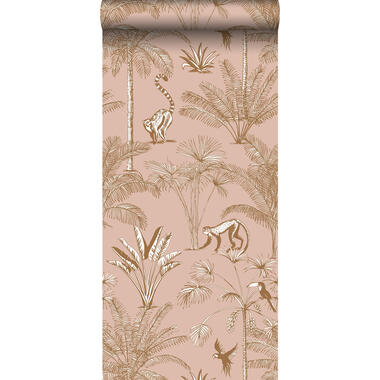 ESTAhome behang XXL - jungle-motief - perzik roze - 0.5 x 8.37 m product