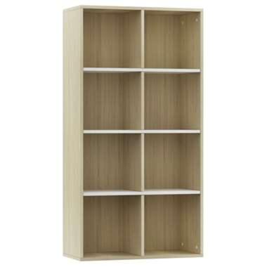 vidaXL Bibliothèque/Buffet blanc et chêne sonoma bois d'ingénierie product