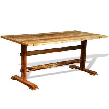 vidaXL Table de salle à manger en bois avec 4 chaises Naturel