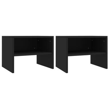 vidaXL Tables de chevet 2 pcs Noir 40x30x30 cm Bois d'ingénierie product
