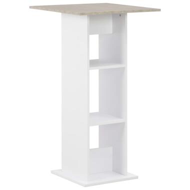 vidaXL Table de bar Blanc et béton 60x60x110 cm product
