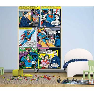 Superman Comic - Posterbehang - 232 x 158 cm - Multi product
