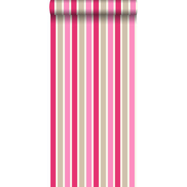 ESTAhome papier peint - à rayures - rose et beige - 53 cm x 10,05 m product