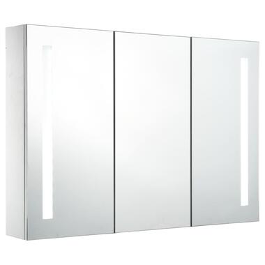 VIDAXL Badkamerkastje - met spiegel LED - 89x14x62 cm product