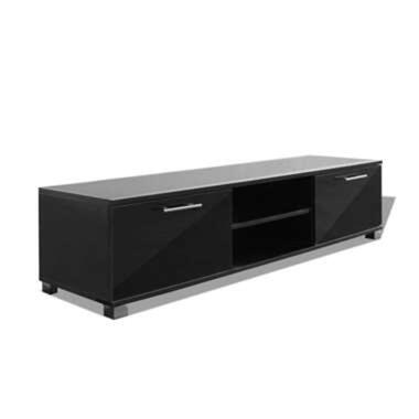 vidaXL Meuble TV Noir brillant 120x40,5x35 cm product