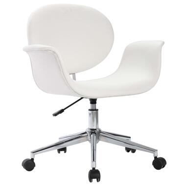 VIDAXL Chaise - pivotante de bureau - Blanc - Similicuir product