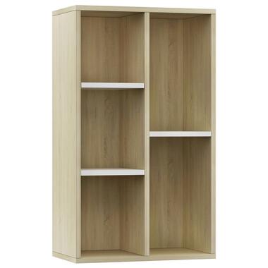 vidaXL Bibliothèque/Buffet Blanc et chêne sonoma Bois d’ingénierie product