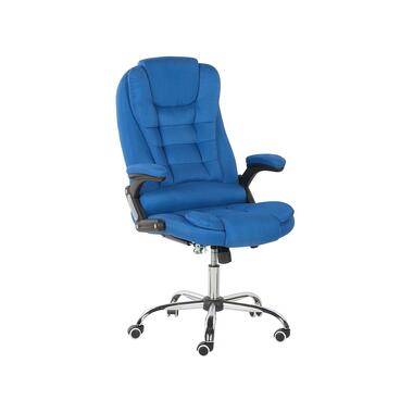 Beliani Chaise de bureau ROYAL - Bleu polyester product