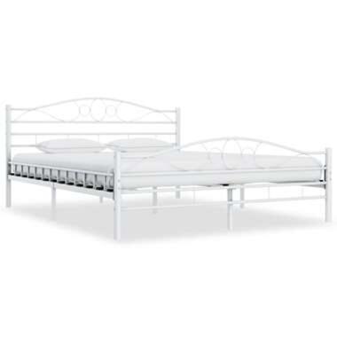 vidaXL Cadre de lit sans matelas blanc métal 140x200 cm product