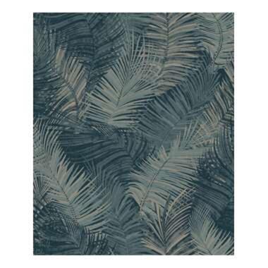 Dutch Wallcoverings - Odyssee palm petrol - 0,53x10,05m product