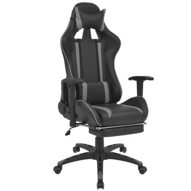 VIDAXL chaise de bureau inclinable avec repose-pied gris product