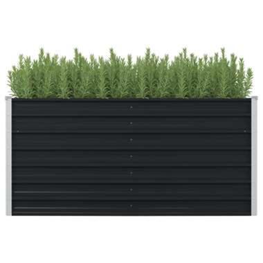 vidaXL Plantenbak verhoogd 160x80x77 cm gegalvaniseerd staal antraciet product