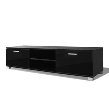 vidaXL Meuble TV Noir brillant 140x40,5x35 cm product