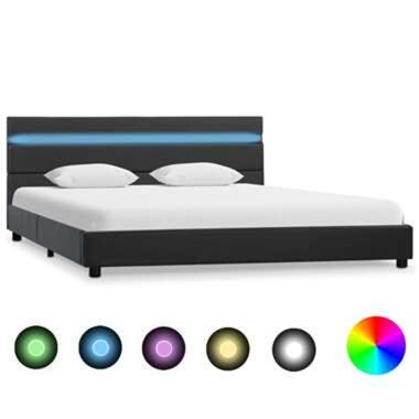 VIDAXL Bedframe met LED kunstleer grijs 120x200 cm product