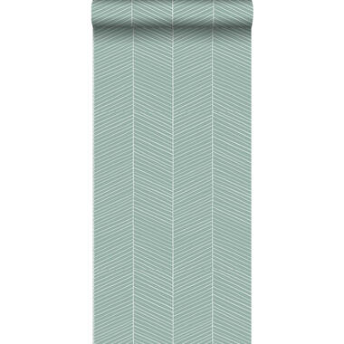 ESTAhome behang - visgraat-motief - mintgroen - 53 cm x 10.05 m product