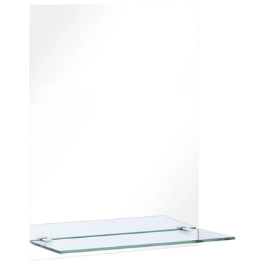 VIDAXL Wandspiegel met schap 50x70 cm gehard glas product