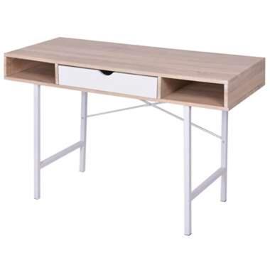 vidaXL Bureau avec 1 compartiment Chêne et blanc product