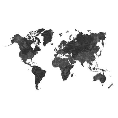 ESTAhome papier peint mural - carte du monde - gris charbon de bois product