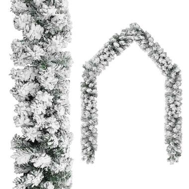 vidaXL Guirlande de Noël avec neige floquée Vert 10 m PVC product