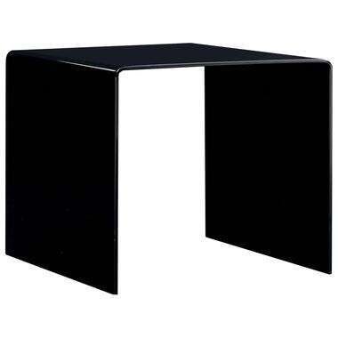 vidaXL Salontafel 50x50x45 cm gehard glas zwart product