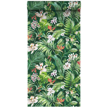 ESTAhome papier peint XXL - feuilles et fleurs tropicales product