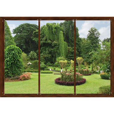 Sanders & Sanders photo mural - vue du jardin - vert et marron product