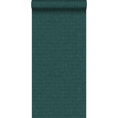 ESTAhome behang - krokodillenhuid - emerald groen - 0.53 x 10.05 m product