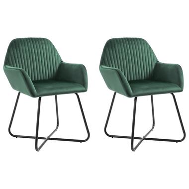 vidaXL Chaises à manger lot de 2 vert velours product