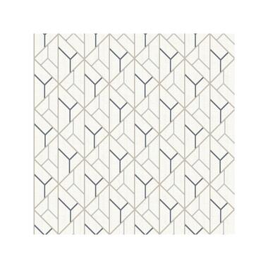 Dutch Wallcoverings - Galactik dessin beige/donkerblauw - 0,53x10,05m product