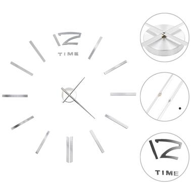 vidaXL Horloge murale 3D Design moderne 100 cm XXL Argenté product