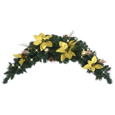 VIDAXL Kerstboog met LED-lampjes 90 cm PVC groen product