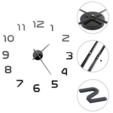 vidaXL Horloge murale 3D Design moderne 100 cm XXL Noir product