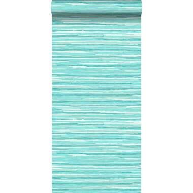 ESTAhome papier peint - motif tissé - turquoise - 53 cm x 10,05 m product