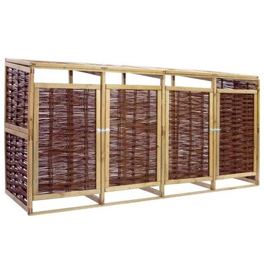 vidaXL Containerberging vierdubbel grenenhout en wicker product